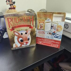 Fox Rudolph the Red-Nosed Reindeer Collectible Set - Red and Gold